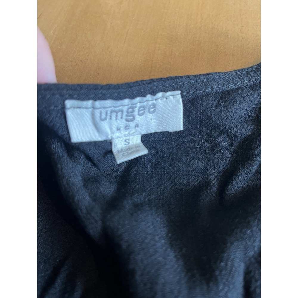 Umgee USA Black Frayed Edge Romper Distressed Women's Sz S Small Shorts Cotton - Picture 3 of 9